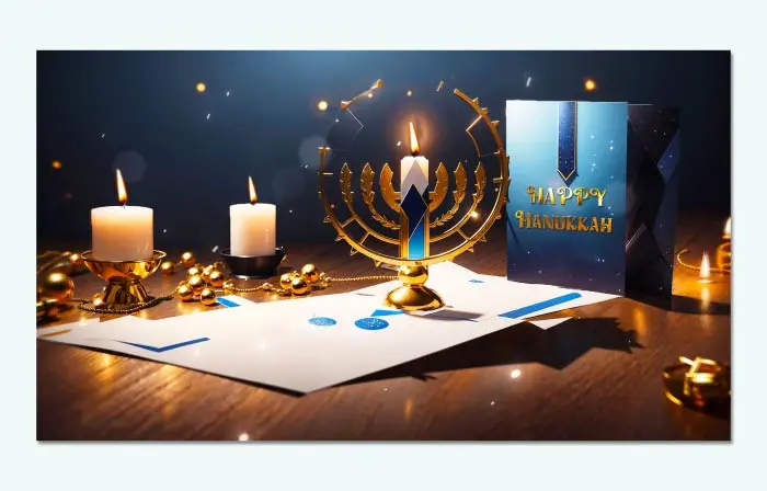 Unique 3D Animated Hanukkah Invitation Slideshow
